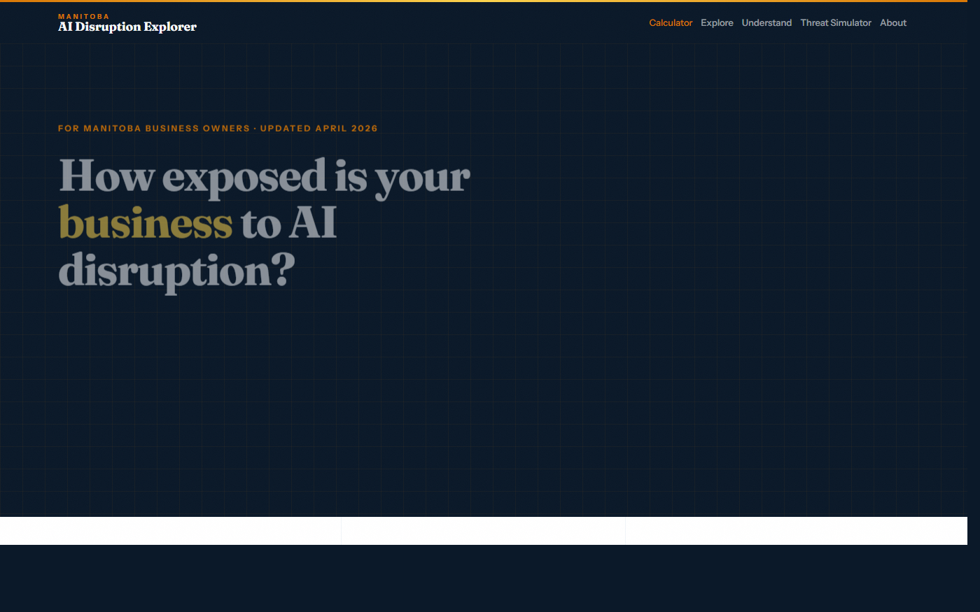Live preview of Manitoba AI Disruption Explorer